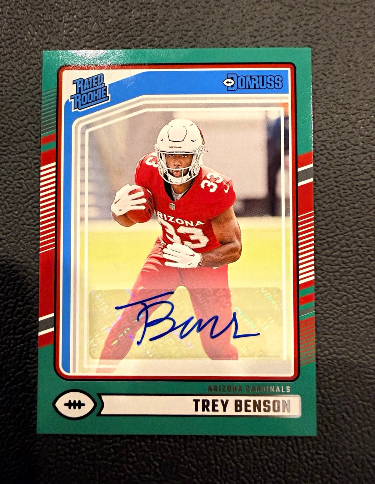 Panini 2024 Donruss Rated Rookie Trey Benson Autograph #326 Cardinals