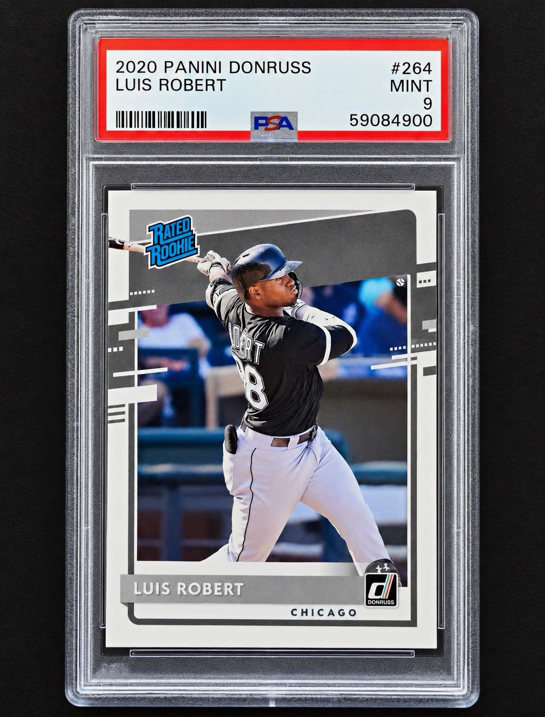 Panini 2020 Donruss Rated Rookie Luis Robert RC #264 PSA 9 White Sox