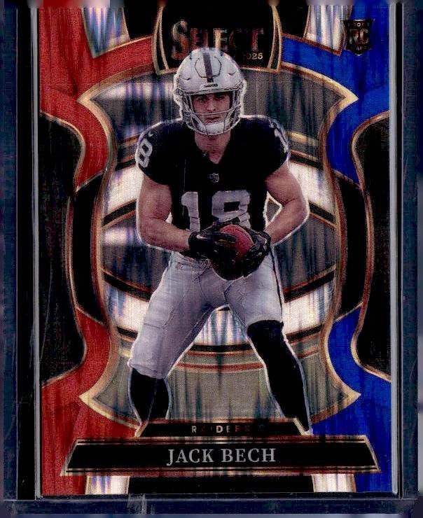 2025 Panini Select #6 Jack Bech Red and Blue Prizm Shock