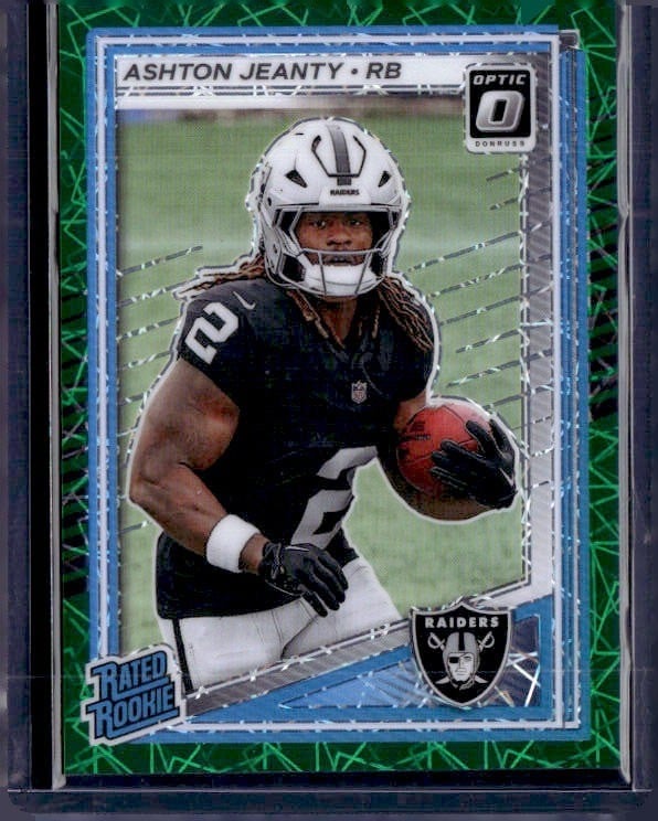 Ashton Jeanty Green Prizm 2025 Donruss Optic #202