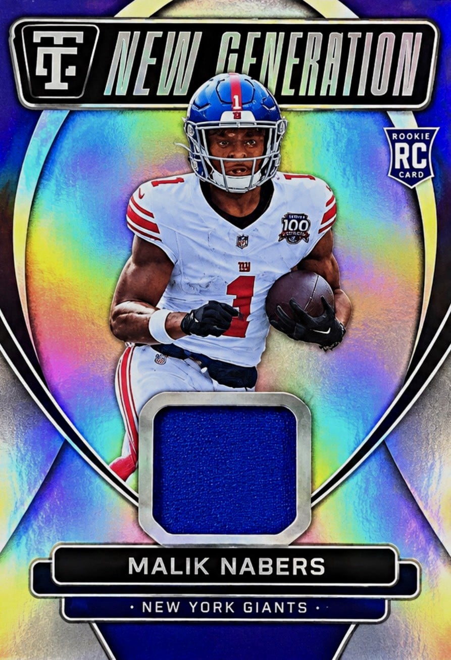 Panini 2024 Totally Certified Malik Nabers Rookie New Generation Jerseys NGJ-MNS