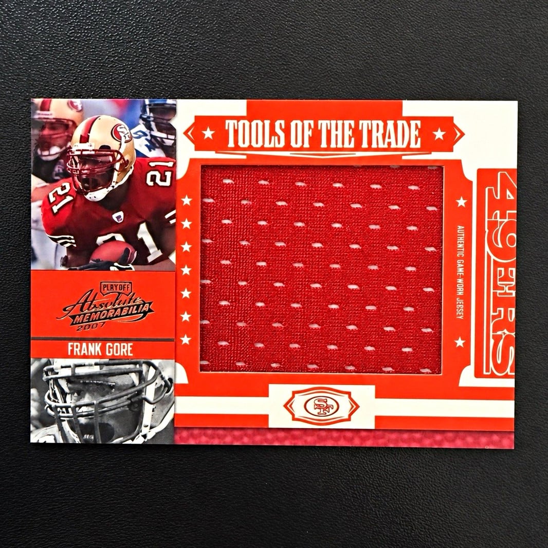 Frank Gore 2007 Playoff Absolute Tools of the Trade Red Jumbo Jersey /50 #TOT-63