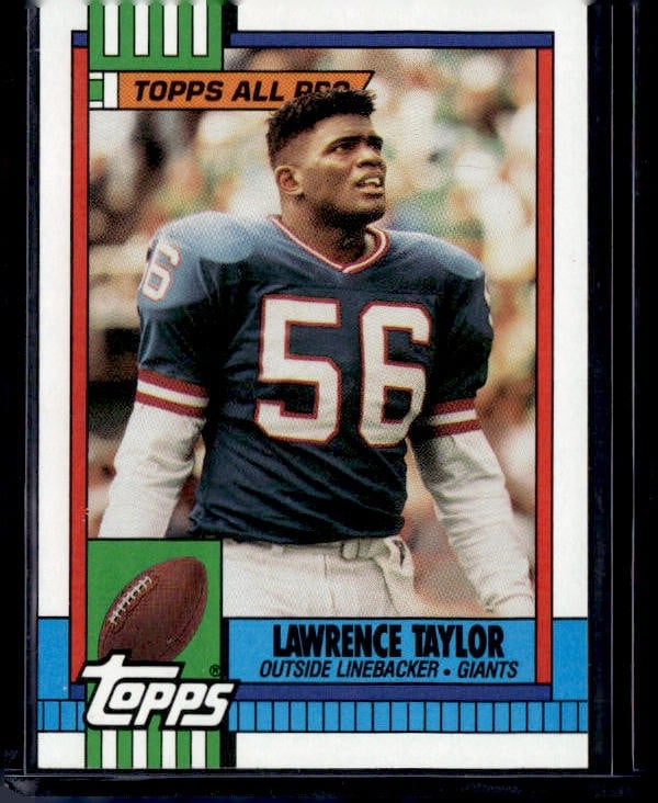 1990 Topps #52 Lawrence Taylor Disclaimer Back