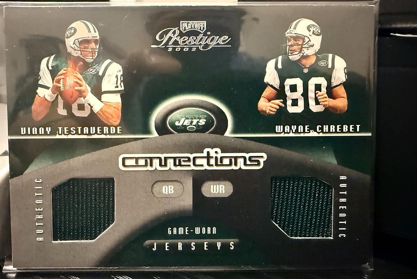 2002 Playoff Prestige #C-29 Testaverde / Chrebet Connections Jerseys #/500