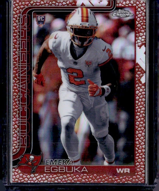 Emeka Egbuka Topps Football Leather Refractor 2025 Topps Chrome #312
