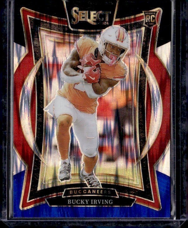 2024 Panini Select #4 Bucky Irving Black & Red Prizm Shock