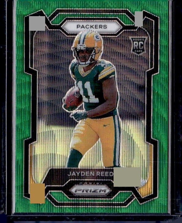 2023 Panini Prizm #334 Jayden Reed Green Wave