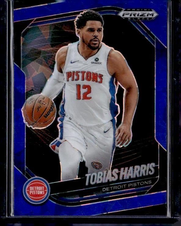 2024-25 Panini Prizm Black #95 Tobias Harris Blue Cracked Ice #/125