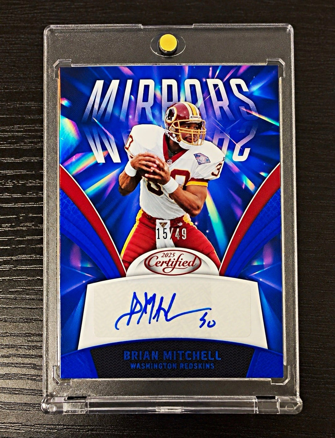 Panini 2025 Certified Brian Mitchell Commanders Mirror Signatures Blue Auto /49