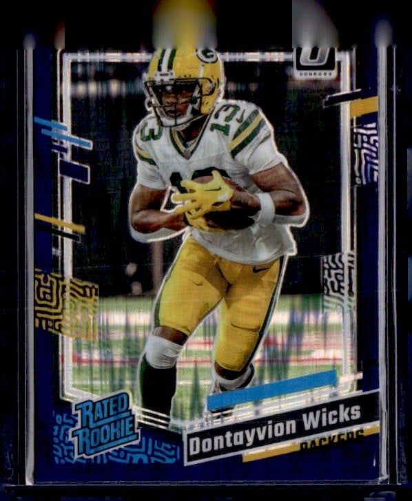 2023 Dontayvion Wicks RC Donruss Optic #249 Blue Scope