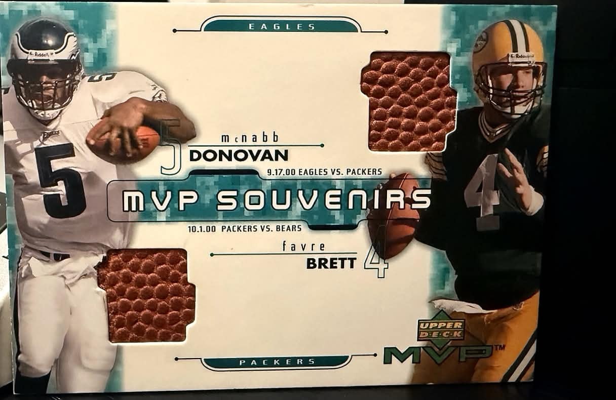 2001 Upper Deck MVP #FM Brett Favre / Donovan McNabb MVP Souvenirs