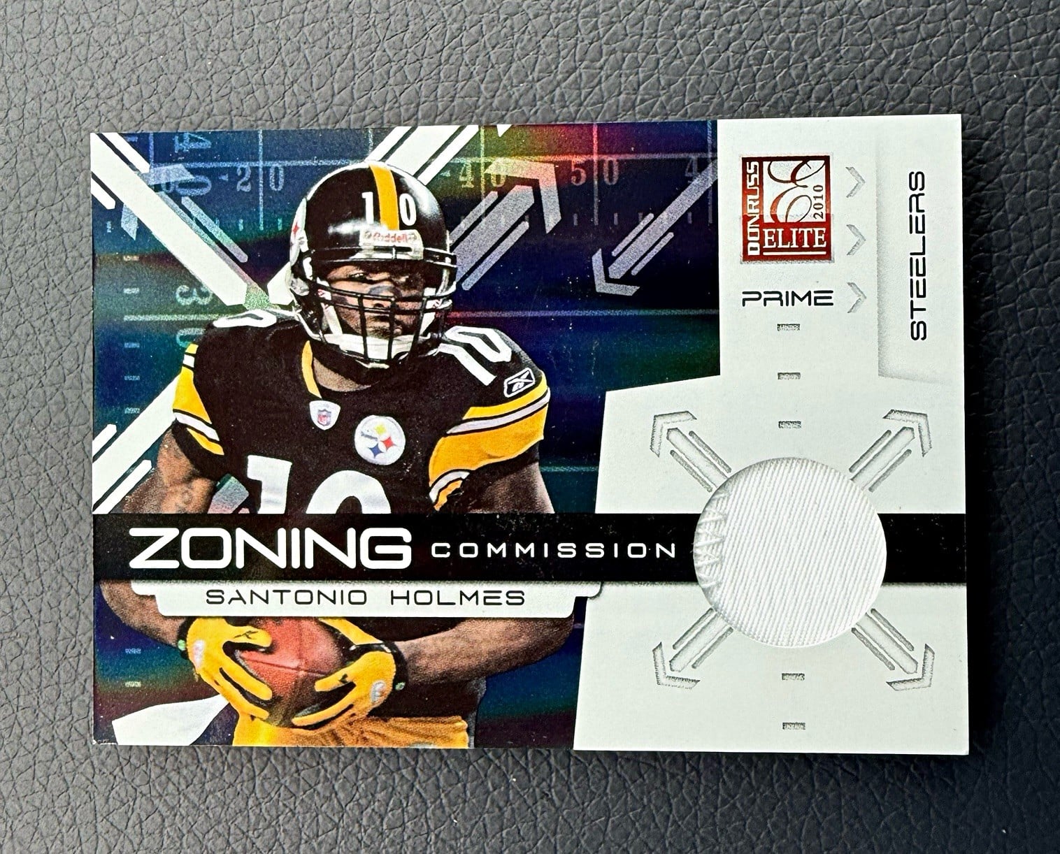 Santonio Holmes #/50 Jersey Panini 2010 Donruss Elite