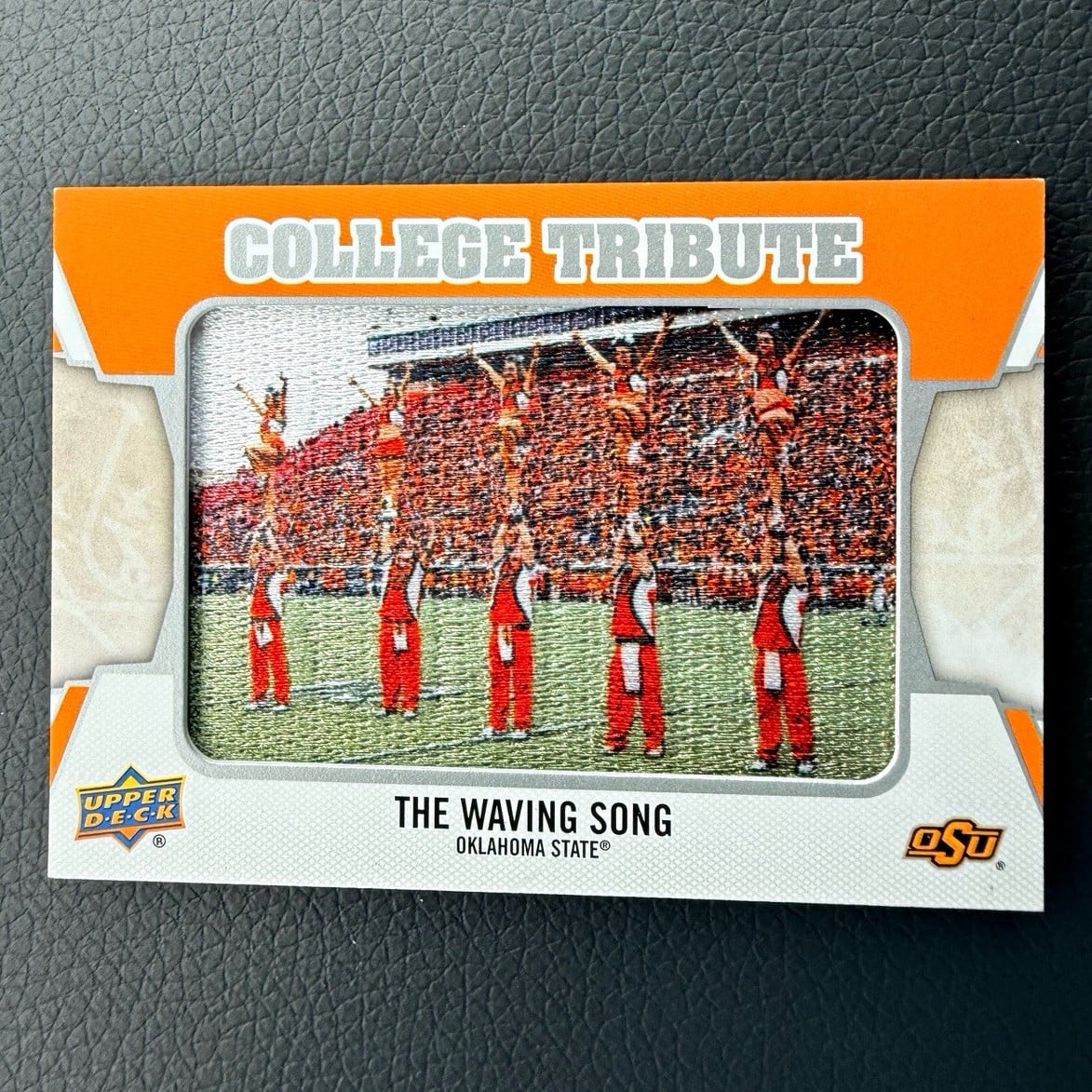 Oklahoma State Tribute Patch The Waving Song Upper Deck 2014 #CM-140