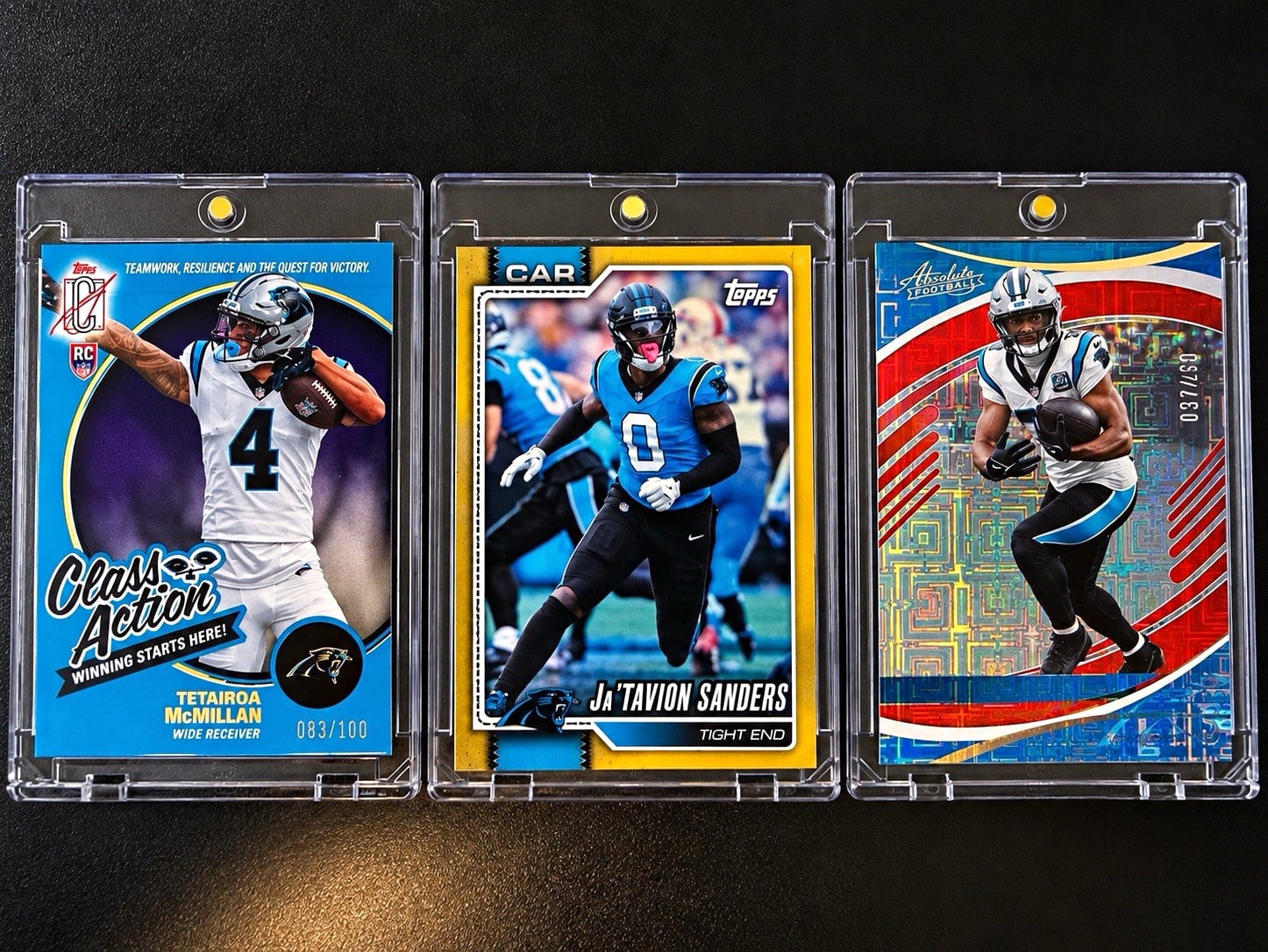 🔥 Panthers 3 Card Lot - McMillan #/100, Sanders #/50, Hubbard #/850