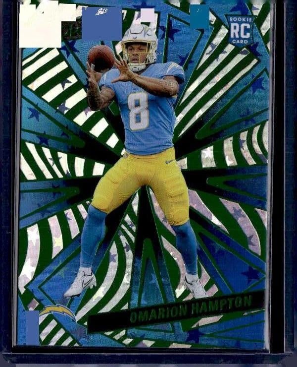2025 Panini Revolution #233 Omarion Hampton Green Astro #/699