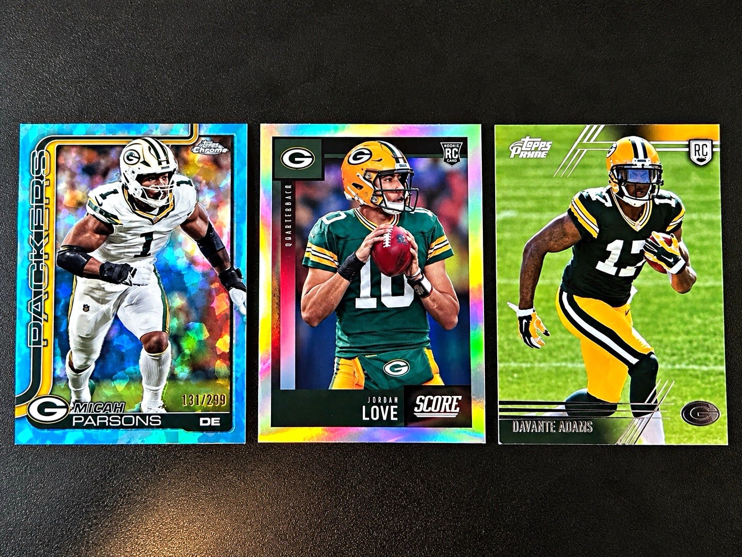 Packers 3 Card Lot - Parsons Topps Chrome #/299 | Love Score RC | Adams RC 🔥