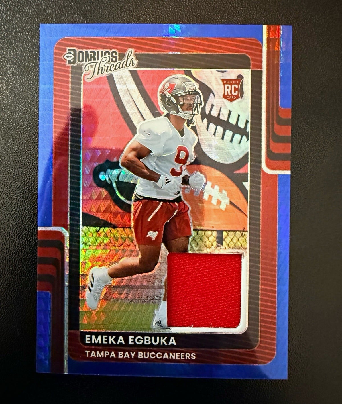 Emeka Egbuka Rookie MEM Blue Hyper Prizm - 2025 Donruss Optic DTBH-EGA