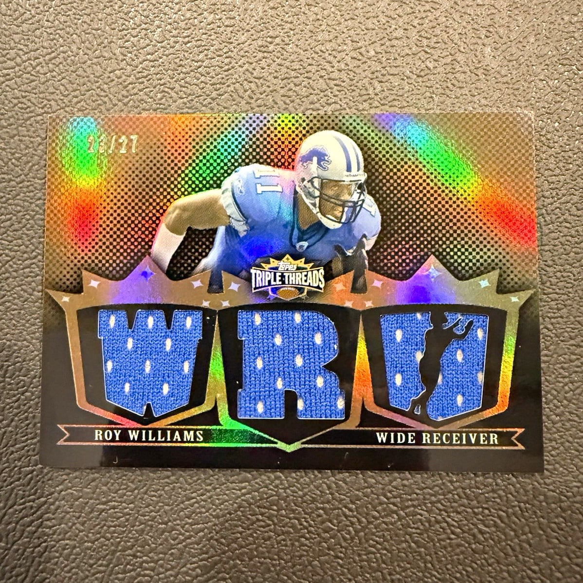 Roy Williams #/27 š„ 2007 Topps Triple Threads Jersey Relic #TTR159